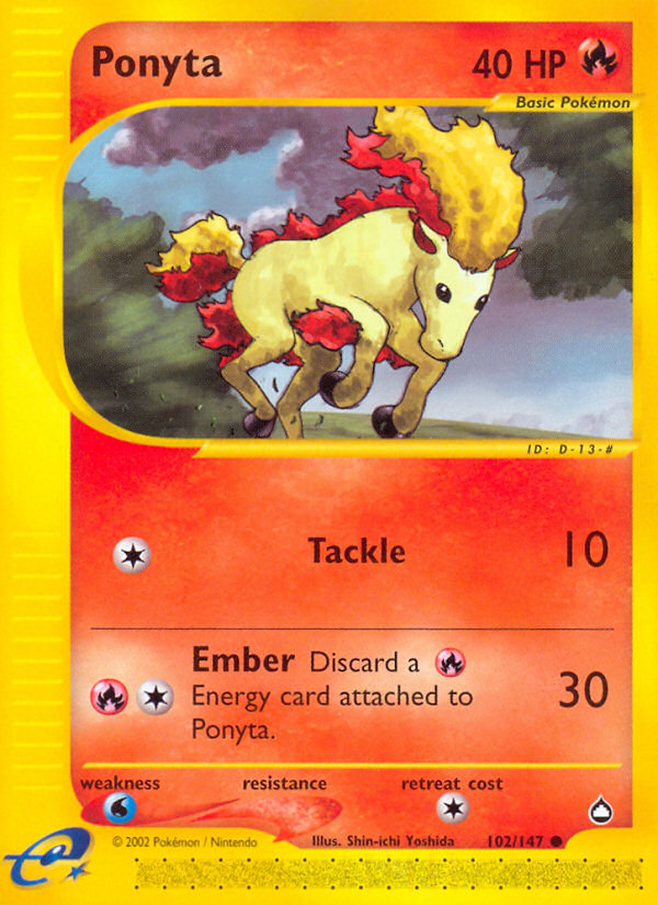 Ponyta (102/147) [Aquapolis] | Card Merchant Takapuna