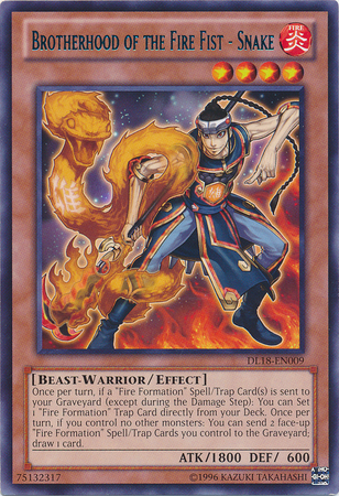 Brotherhood of the Fire Fist - Snake (Blue) [DL18-EN009] Rare | Card Merchant Takapuna