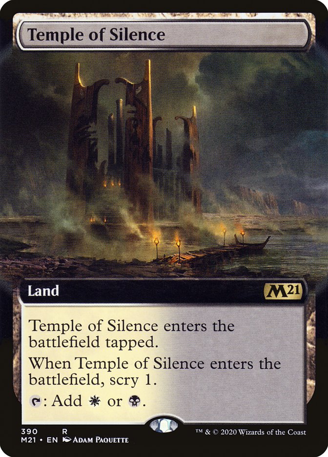 Temple of Silence (Extended Art) [Core Set 2021] | Card Merchant Takapuna