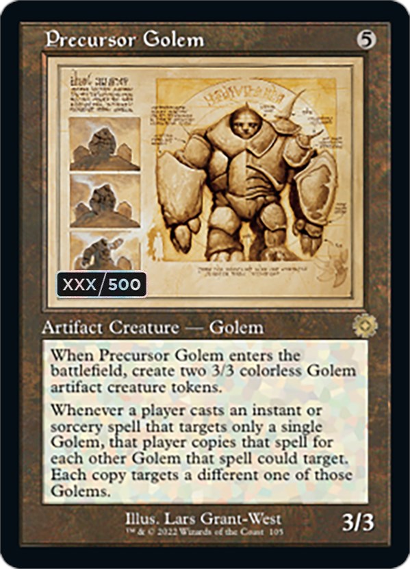 Precursor Golem (Retro Schematic) (Serialized) [The Brothers' War Retro Artifacts] | Card Merchant Takapuna