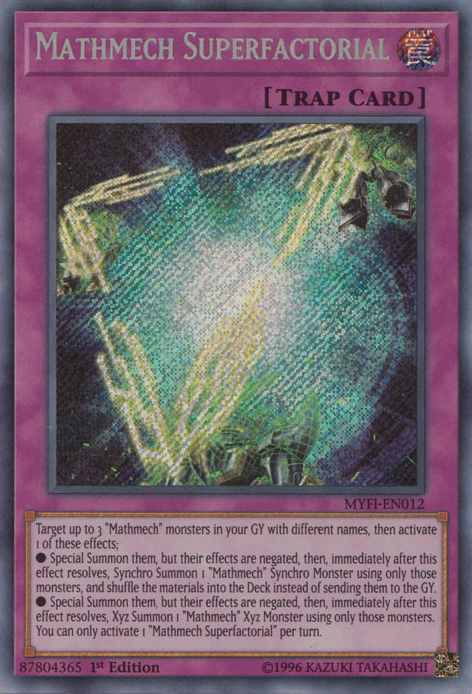 Mathmech Superfactorial [MYFI-EN012] Secret Rare | Card Merchant Takapuna