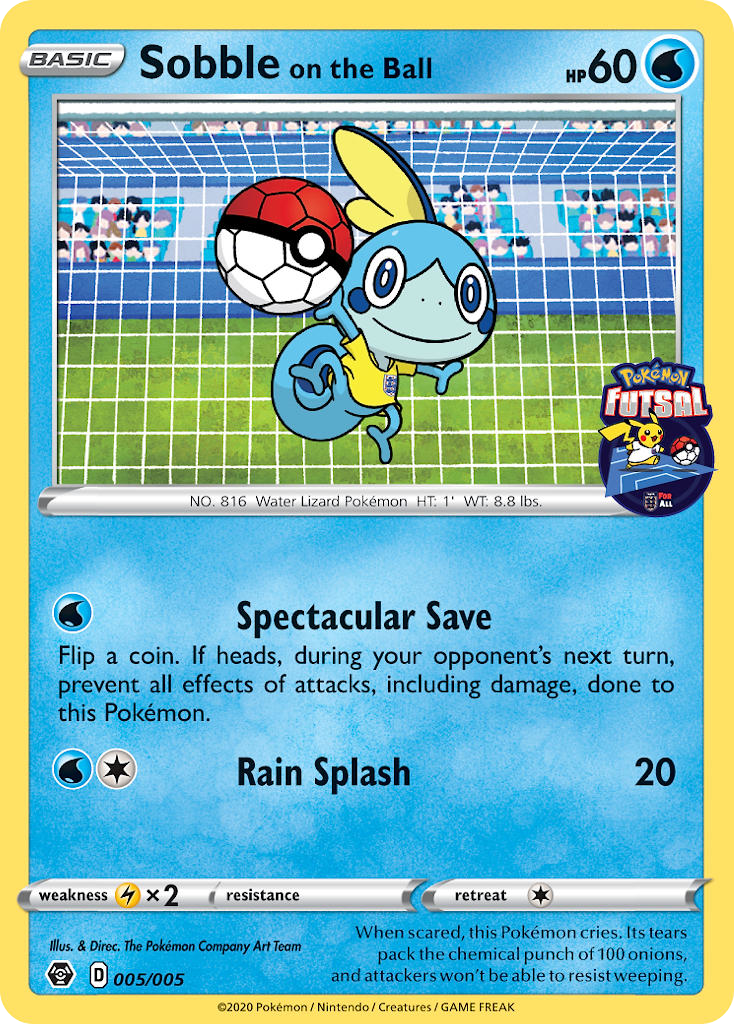 Sobble on the Ball (005/005) [Pokemon Futsal Collection] | Card Merchant Takapuna