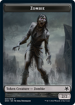 Zombie // Human Soldier Double-Sided Token [Game Night: Free-for-All Tokens] | Card Merchant Takapuna