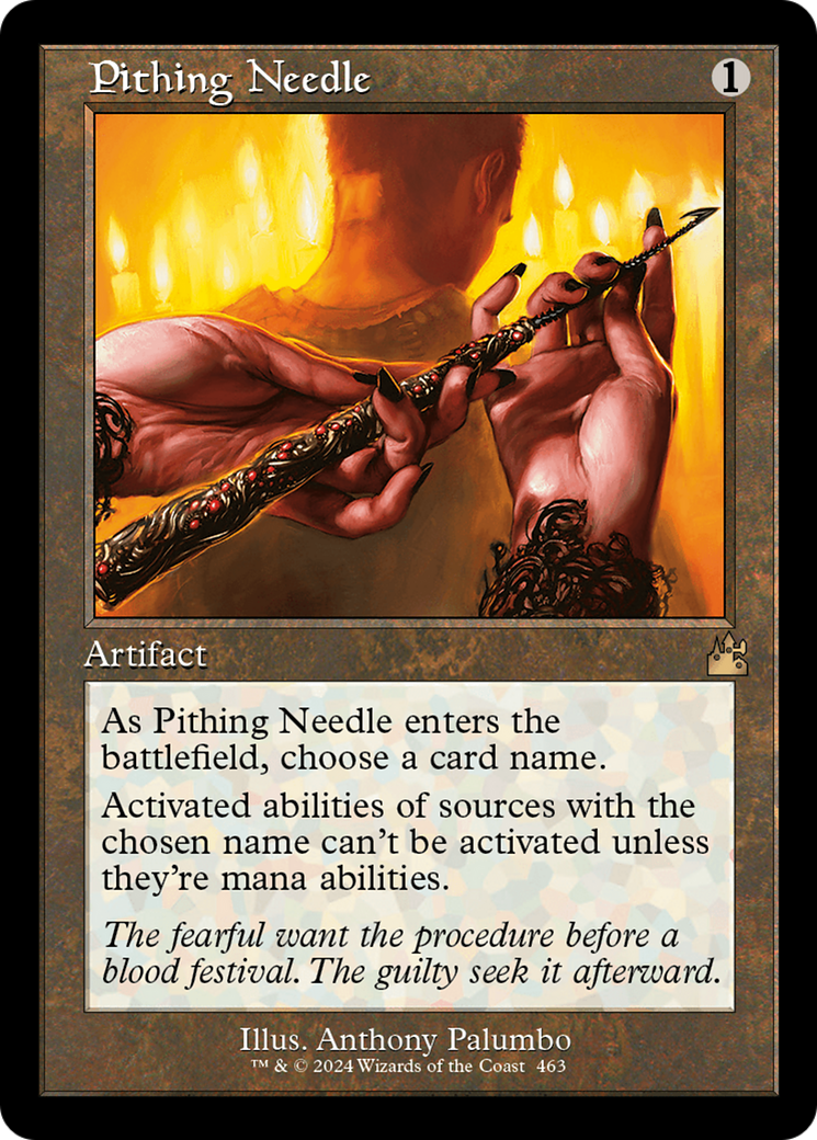 Pithing Needle (Retro Frame) [Ravnica Remastered] | Card Merchant Takapuna