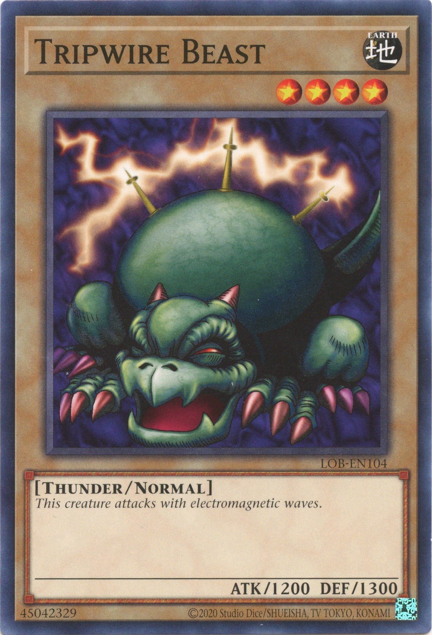 Tripwire Beast (25th Anniversary) [LOB-EN104] Common | Card Merchant Takapuna