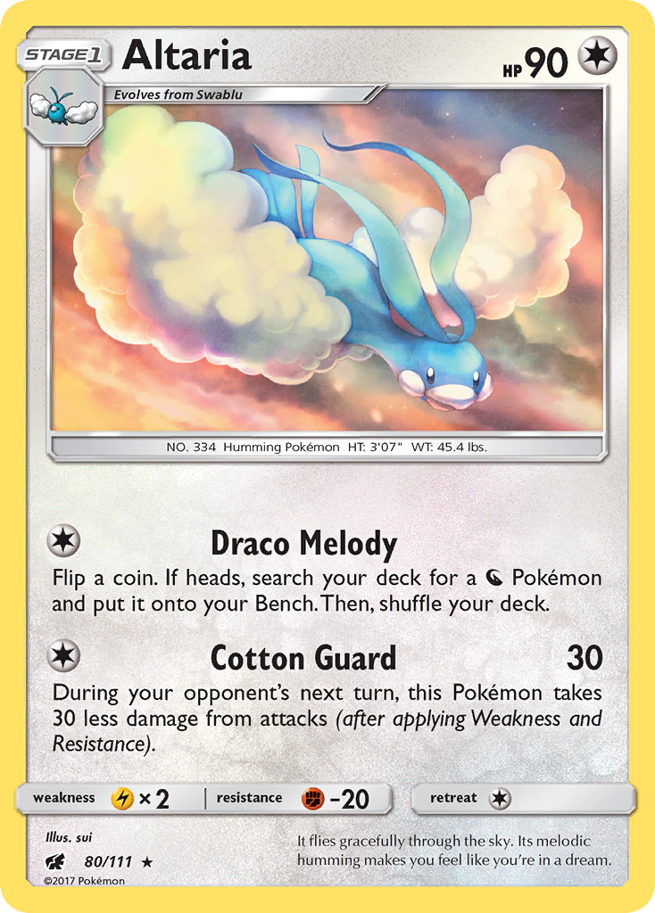 Altaria (80/111) [Sun & Moon: Crimson Invasion] | Card Merchant Takapuna