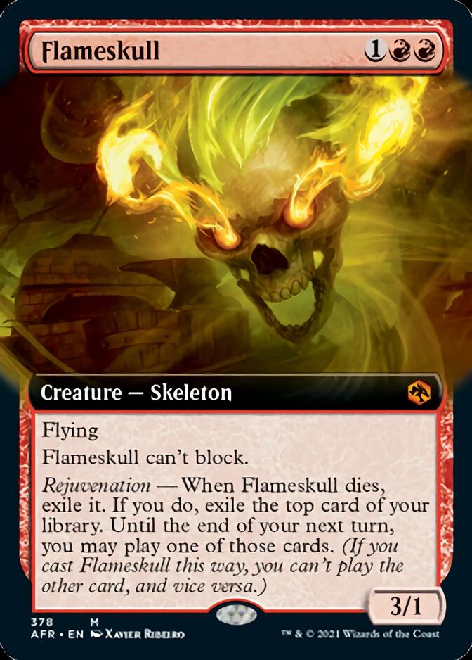 Flameskull (Extended Art) [Dungeons & Dragons: Adventures in the Forgotten Realms] | Card Merchant Takapuna