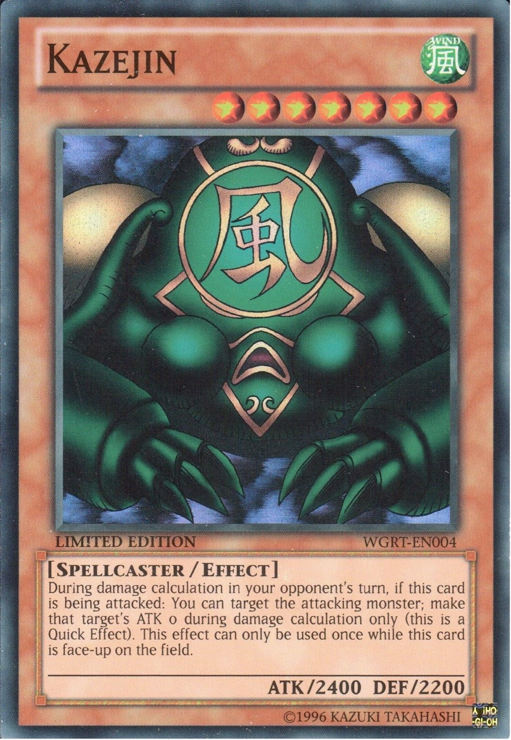 Kazejin [WGRT-EN004] Super Rare | Card Merchant Takapuna