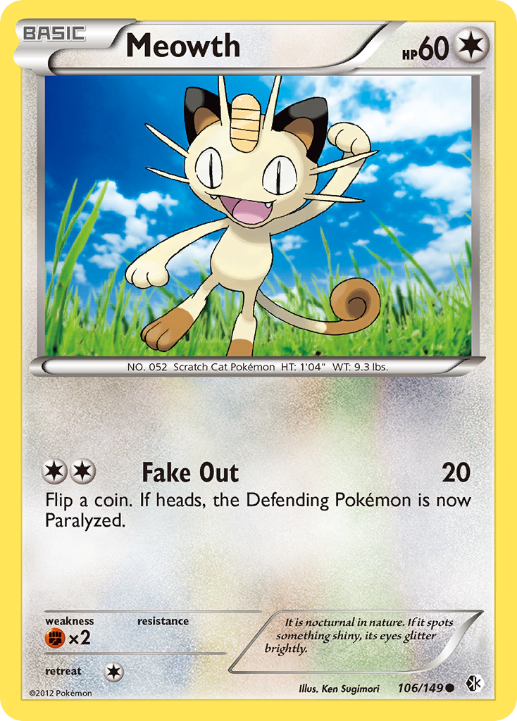 Meowth (106/149) [Black & White: Boundaries Crossed] | Card Merchant Takapuna