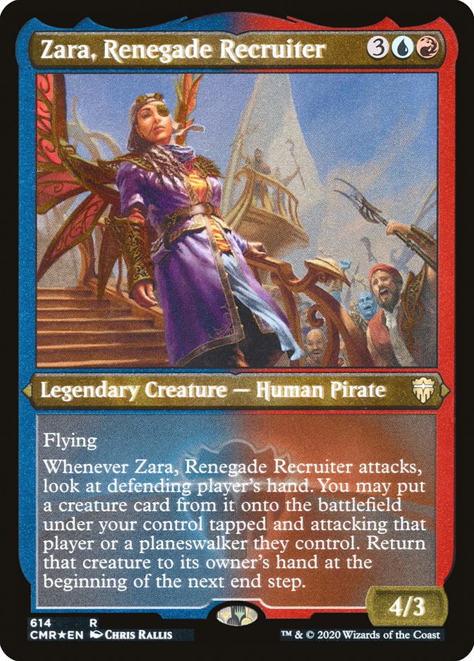 Zara, Renegade Recruiter (Etched) [Commander Legends] | Card Merchant Takapuna