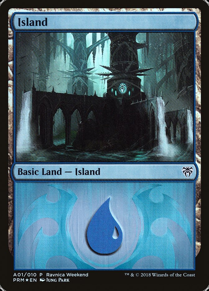 Island (A01) [Ravnica Allegiance Ravnica Weekend] | Card Merchant Takapuna