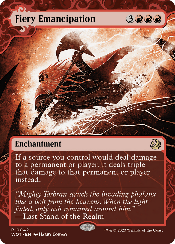 Fiery Emancipation [Wilds of Eldraine: Enchanting Tales] | Card Merchant Takapuna