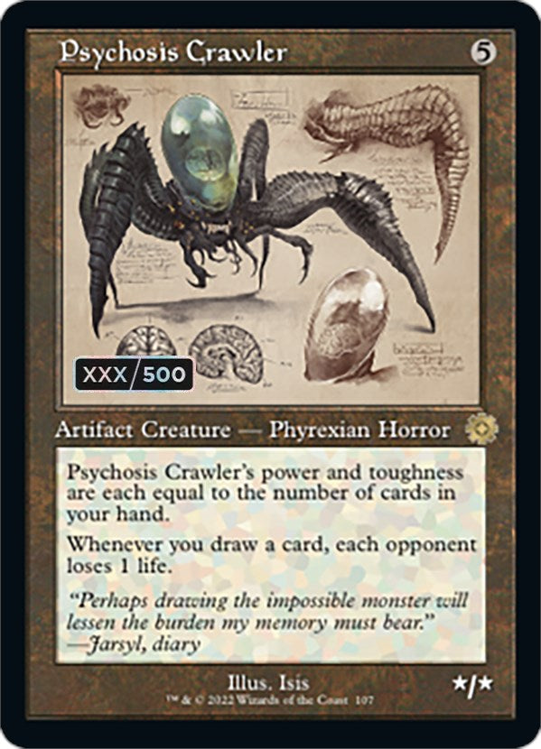 Psychosis Crawler (Retro Schematic) (Serialized) [The Brothers' War Retro Artifacts] | Card Merchant Takapuna