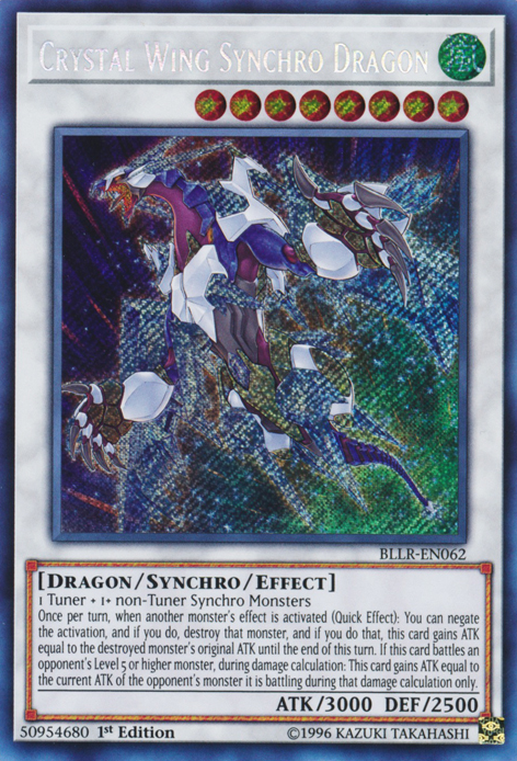 Crystal Wing Synchro Dragon [BLLR-EN062] Secret Rare | Card Merchant Takapuna