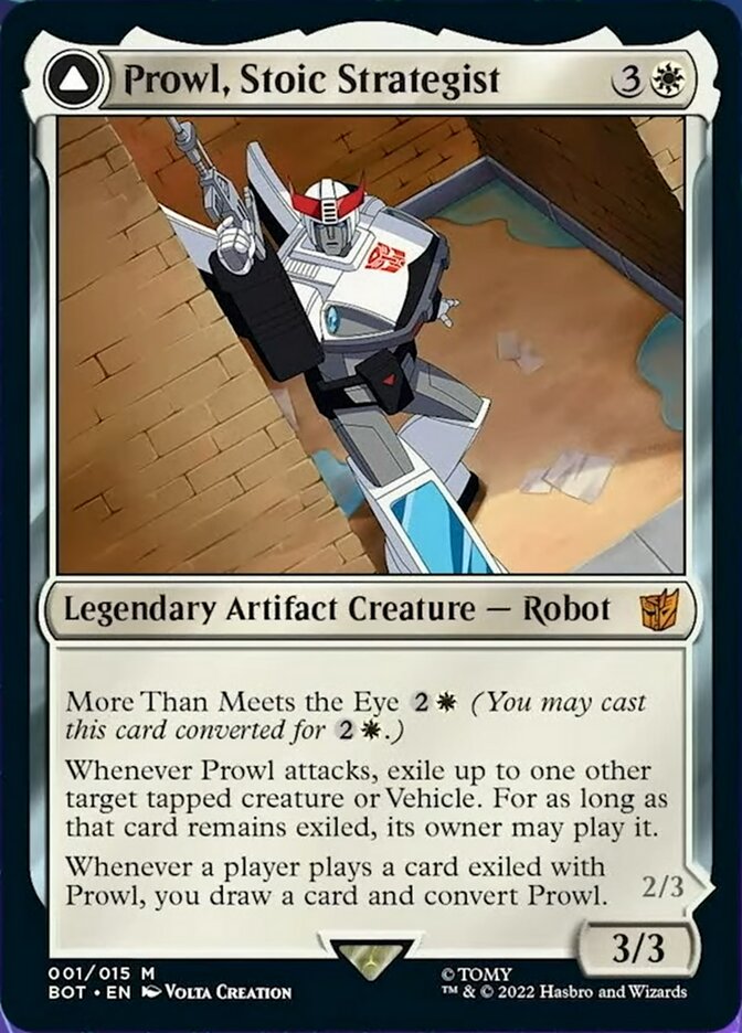 Prowl, Stoic Strategist // Prowl, Pursuit Vehicle [Transformers] | Card Merchant Takapuna