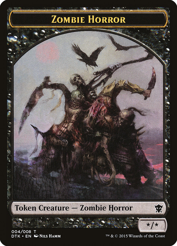 Zombie Horror Token [Dragons of Tarkir Tokens] | Card Merchant Takapuna