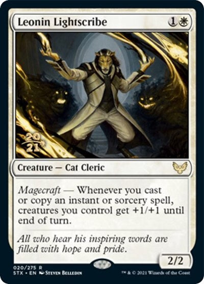 Leonin Lightscribe [Strixhaven: School of Mages Prerelease Promos] | Card Merchant Takapuna