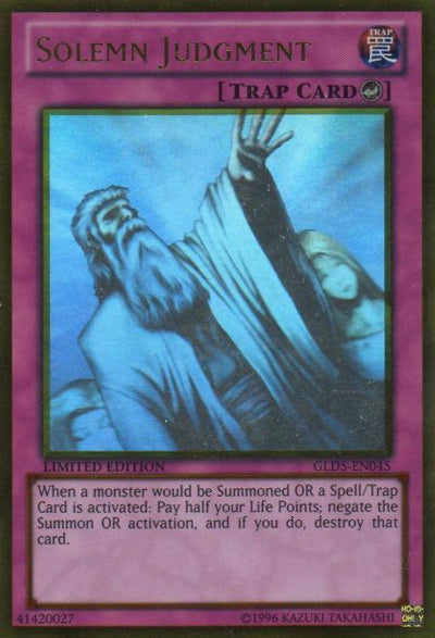 Solemn Judgment [GLD5-EN045] Ghost/Gold Rare | Card Merchant Takapuna