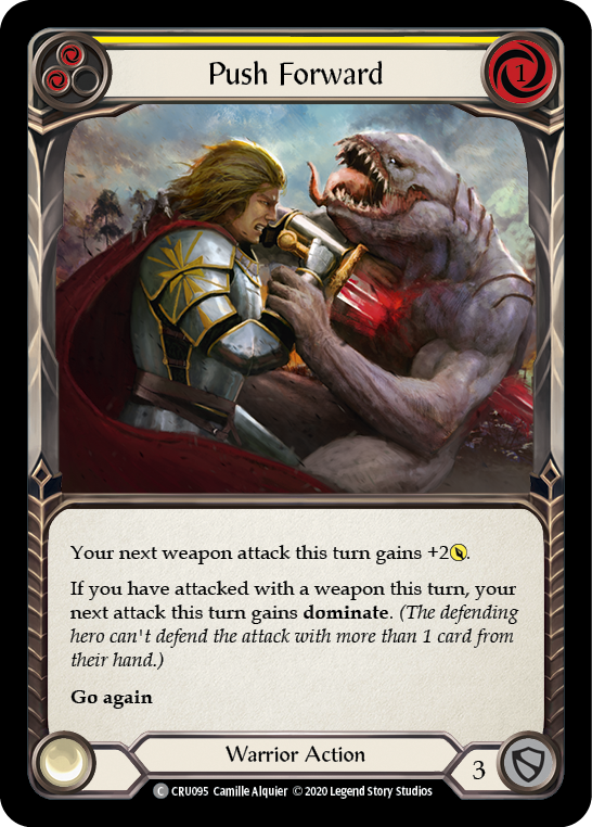 Push Forward (Yellow) [CRU095] (Crucible of War)  1st Edition Normal | Card Merchant Takapuna