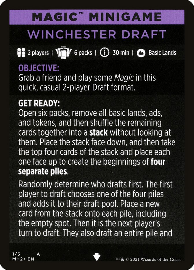 Winchester Draft (Magic Minigame) [Modern Horizons 2 Minigame] | Card Merchant Takapuna