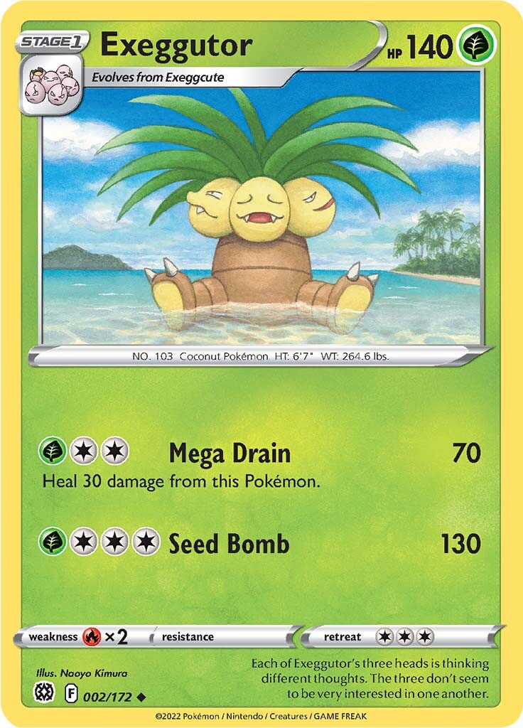 Exeggutor (002/172) [Sword & Shield: Brilliant Stars] | Card Merchant Takapuna