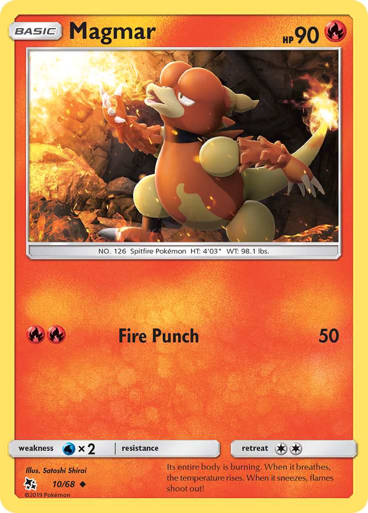 Magmar (10/68) [Sun & Moon: Hidden Fates] | Card Merchant Takapuna