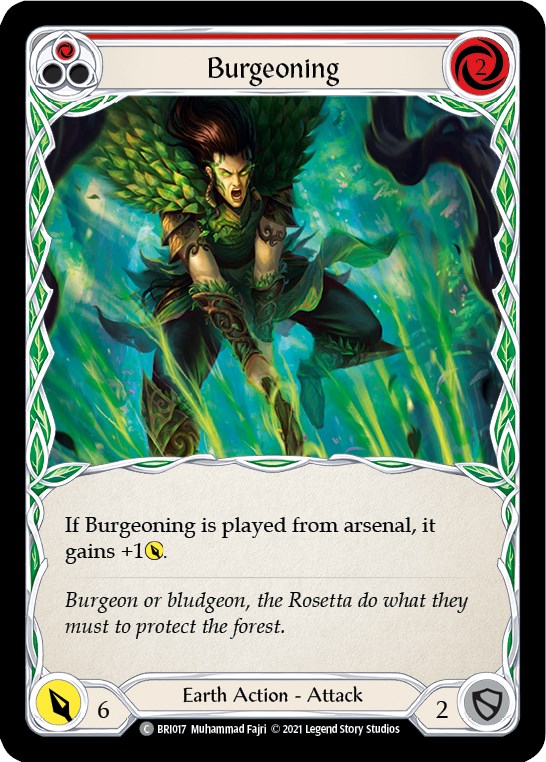 Burgeoning (Red) [BRI017] (Tales of Aria Briar Blitz Deck)  1st Edition Normal | Card Merchant Takapuna