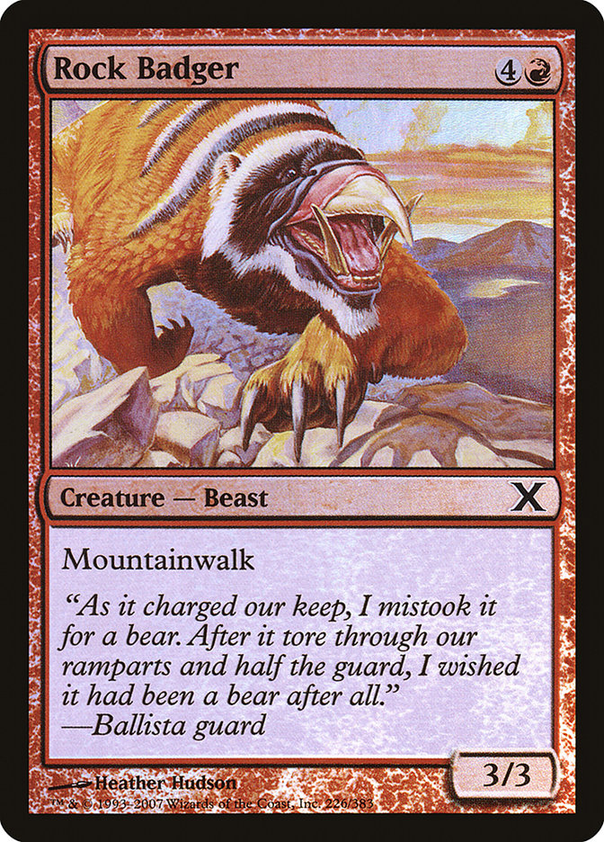 Rock Badger (Premium Foil) [Tenth Edition] | Card Merchant Takapuna