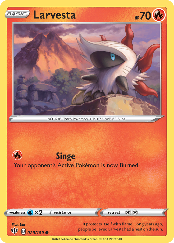 Larvesta (029/189) [Sword & Shield: Darkness Ablaze] | Card Merchant Takapuna