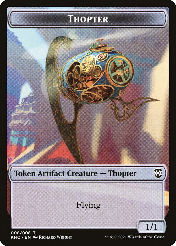 Dragon // Thopter Double-Sided Token [Kaldheim Commander Tokens] | Card Merchant Takapuna