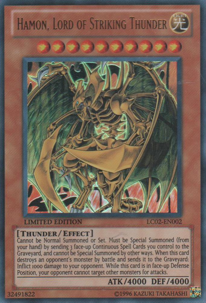 Hamon, Lord of Striking Thunder [LC02-EN002] Ultra Rare | Card Merchant Takapuna