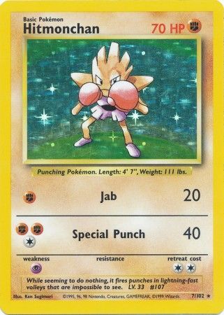 Hitmonchan (7/102) [Base Set Unlimited] | Card Merchant Takapuna