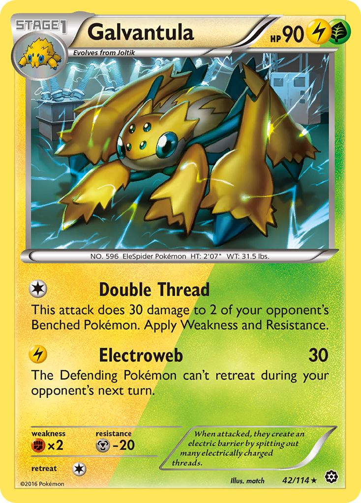 Galvantula (42/114) [XY: Steam Siege] | Card Merchant Takapuna