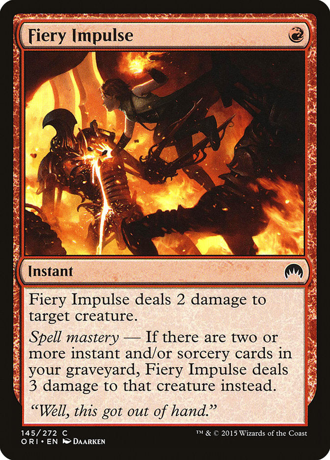 Fiery Impulse [Magic Origins] | Card Merchant Takapuna