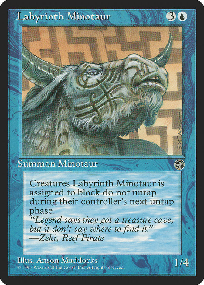 Labyrinth Minotaur (Zeki Flavor Text) [Homelands] | Card Merchant Takapuna