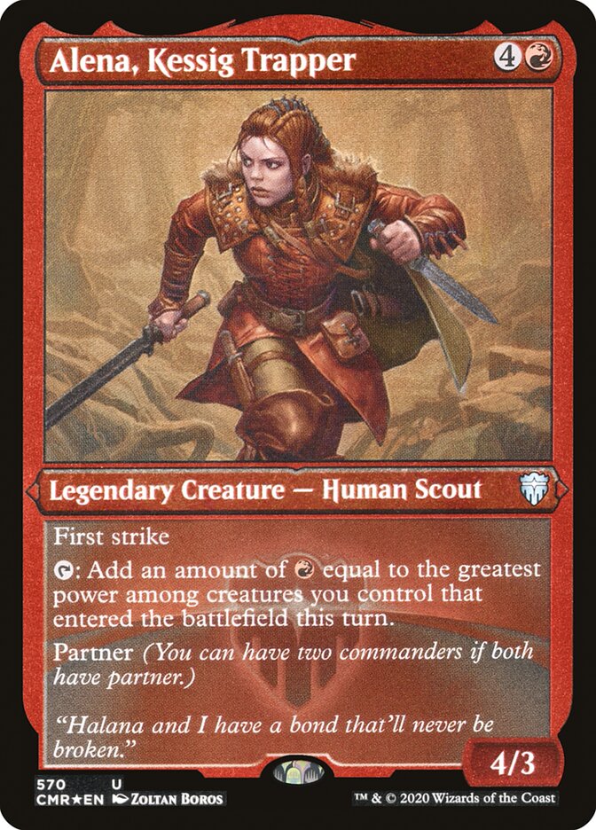 Alena, Kessig Trapper (Foil Etched) [Commander Legends] | Card Merchant Takapuna