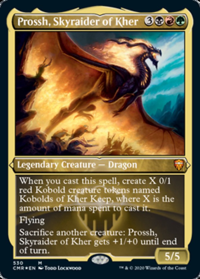 Prossh, Skyraider of Kher (Etched Foil) [Commander Legends] | Card Merchant Takapuna