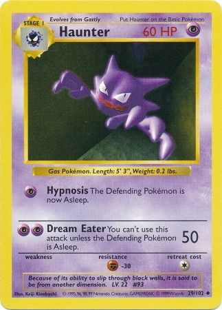 Haunter (29/102) [Base Set Shadowless Unlimited] | Card Merchant Takapuna