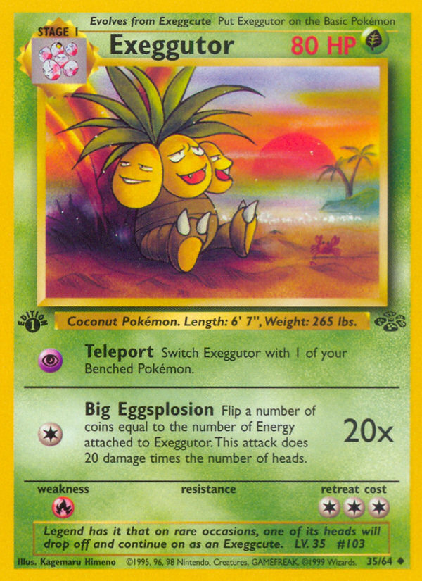 Exeggutor (35/64) [Jungle 1st Edition] | Card Merchant Takapuna