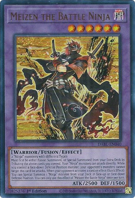 Meizen the Battle Ninja [DABL-EN040] Ultra Rare | Card Merchant Takapuna