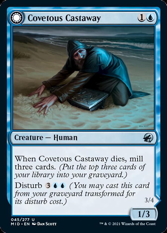 Covetous Castaway // Ghostly Castigator [Innistrad: Midnight Hunt] | Card Merchant Takapuna