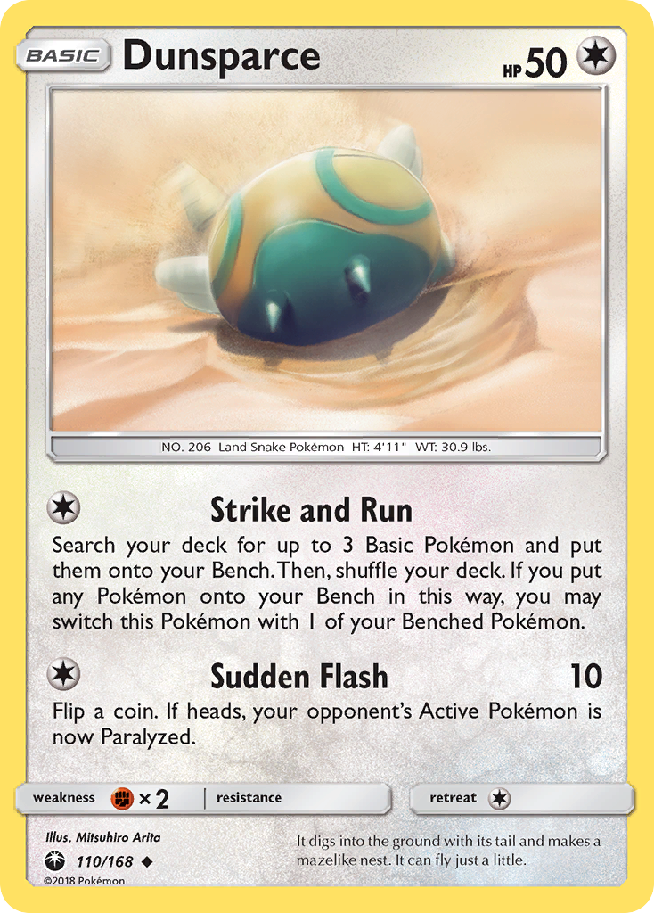 Dunsparce (110/168) [Sun & Moon: Celestial Storm] | Card Merchant Takapuna