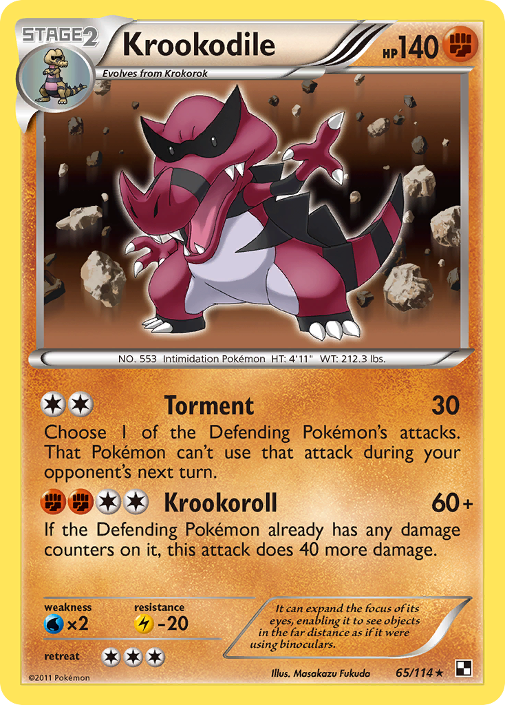 Krookodile (65/114) [Black & White: Base Set] | Card Merchant Takapuna