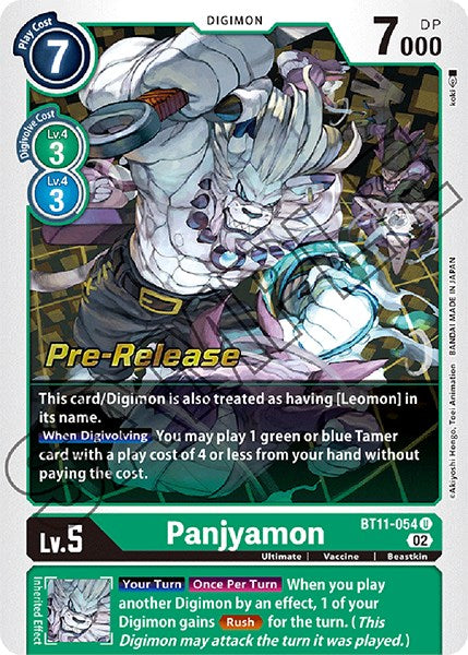 Panjyamon [BT11-054] [Dimensional Phase Pre-Release Promos] | Card Merchant Takapuna