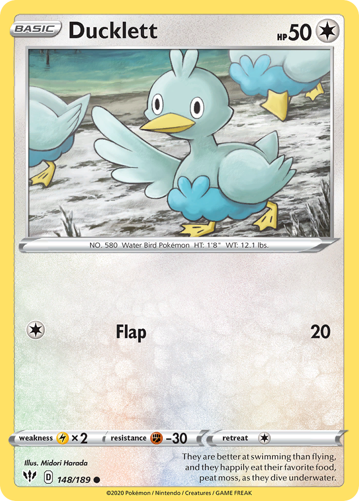 Ducklett (148/189) [Sword & Shield: Darkness Ablaze] | Card Merchant Takapuna