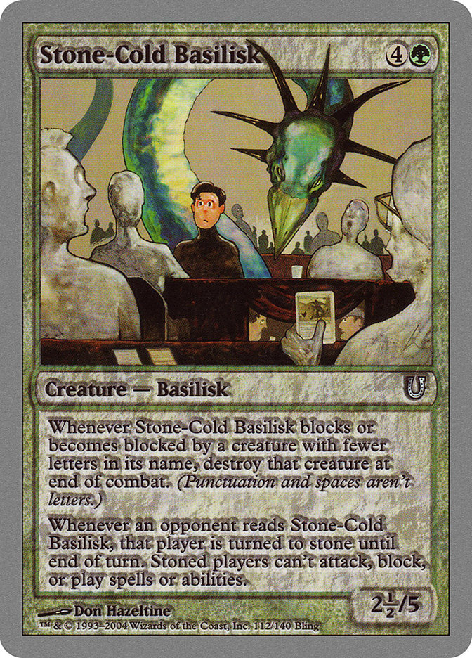 Stone-Cold Basilisk [Unhinged] | Card Merchant Takapuna