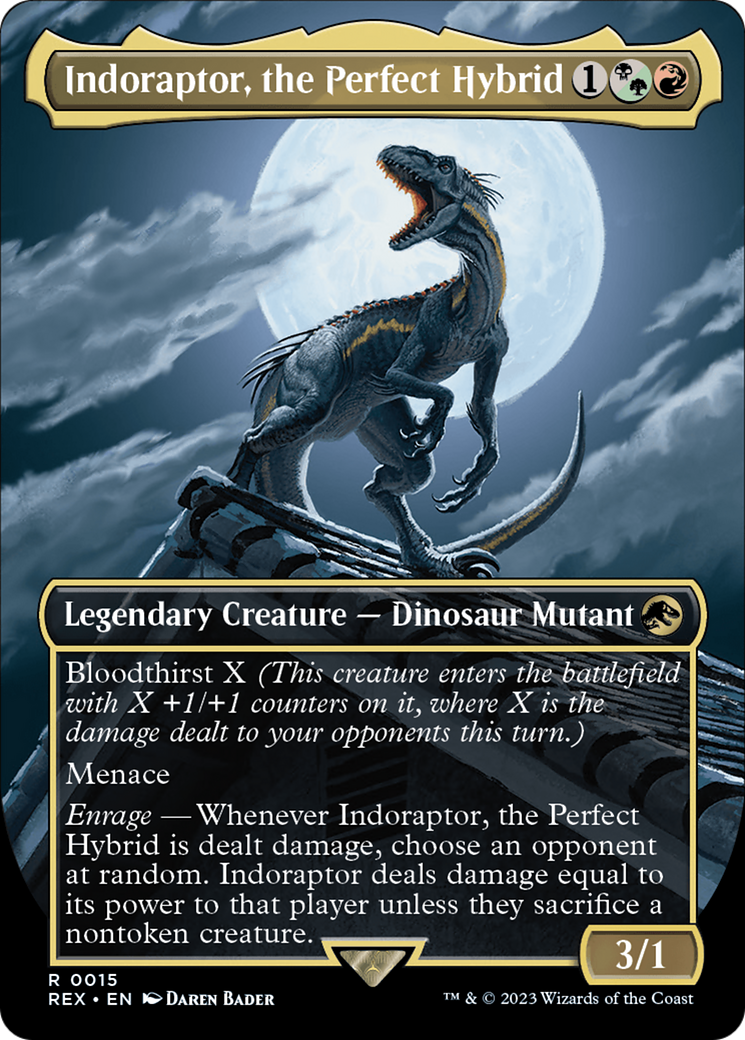 Indoraptor, the Perfect Hybrid (Borderless) [Jurassic World Collection] | Card Merchant Takapuna