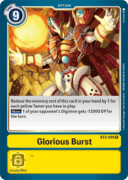 Glorious Burst [BT2-099] [Release Special Booster Ver.1.5] | Card Merchant Takapuna