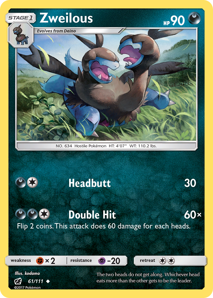 Zweilous (61/111) [Sun & Moon: Crimson Invasion] | Card Merchant Takapuna