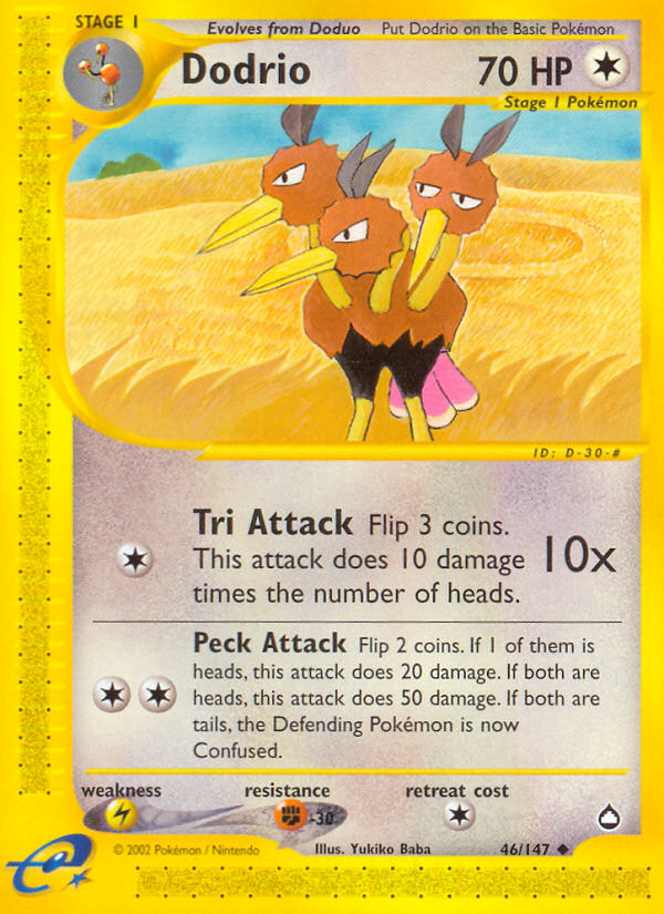 Dodrio (46/147) [Aquapolis] | Card Merchant Takapuna